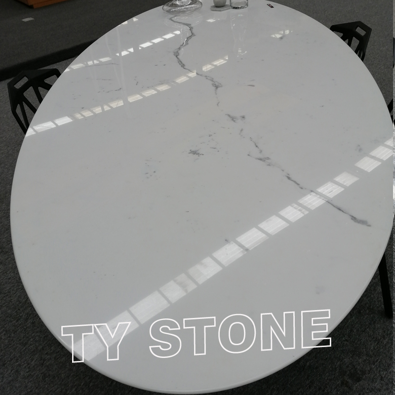 Marble round table set
